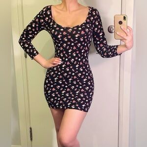 Floral Print Bodycon Dress